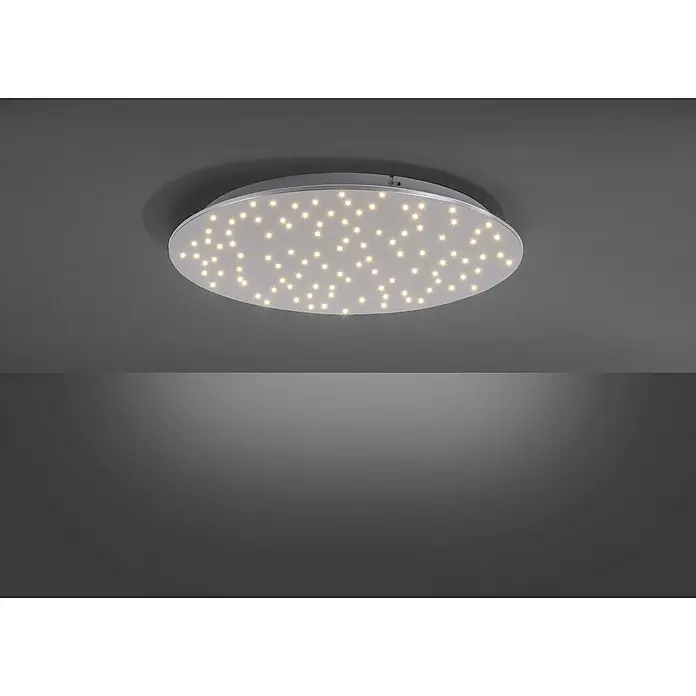 Just Light LED-Panel rund - 18 W, Ø x H: 480 mm x 4 cm, Weiß - Moderne LED-Deckenleuchte mit Sterneneffekt für eine stimmungsvolle Beleuchtung im Raum. Stilvolles Design für jeden Wohnbereich.