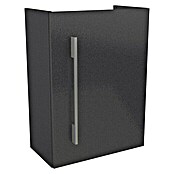 Camargue Stella Mini Waschtischunterschrank (22,5 x 44 x 60 cm, Ohne Beleuchtung, Grafit, Hochglanz)