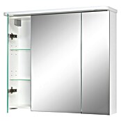 Riva LED-Spiegelschrank Toto (B x H: 81 x 72,2 cm, Mit Beleuchtung, Spanplatte, Weiß)