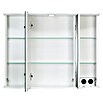 Riva LED-Spiegelschrank (B x H: 82 x 63,4 cm, Mit Beleuchtung, Spanplatte, Weiß)