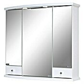 Riva LED-Spiegelschrank Dakota (B x H: 77,7 x 71,8 cm, Mit Beleuchtung, Spanplatte, Weiß)