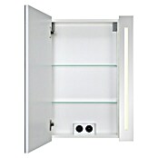 Riva LED-Spiegelschrank (B x H: 60,4 x 75,2 cm, Mit Beleuchtung, Spanplatte, Weiß)
