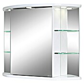 Riva LED-Spiegelschrank Corona (B x H: 81,8 x 64,8 cm, Mit Beleuchtung, Weiß)