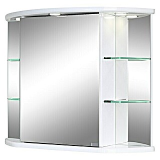 Riva LED-Spiegelschrank (B x H: 81,8 x 64,8 cm, Mit Beleuchtung, Weiß)