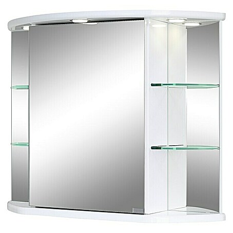Riva LED-Spiegelschrank (B x H: 81,8 x 64,8 cm, Mit Beleuchtung, Weiß)