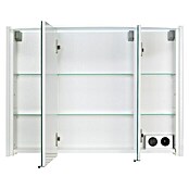 Riva LED-Spiegelschrank Pepe (B x H: 83,3 x 61,3 cm, Mit Beleuchtung, Spanplatte, Weiß)