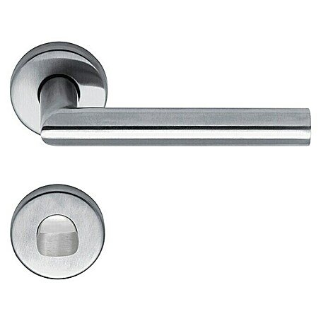 Portaferm WC-Drückergarnitur Metro (L-Form, WC-Schloss, Edelstahl)
