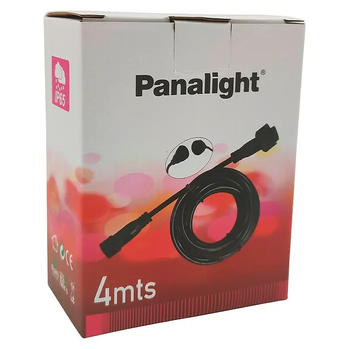 Alargo para panel solar - 4 m, Negro - Embalaje del cable de extensión Panalight de 4 mts, resistente a la intemperie con protección IP65.