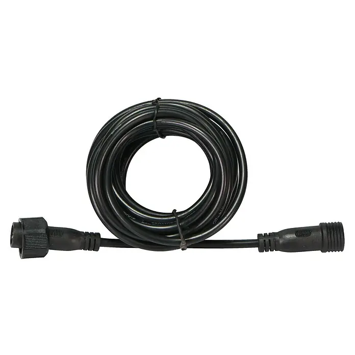 Alargo para panel solar - 4 m, Negro - Cable de extensión negro con conectores impermeables, ideal para uso en exteriores, proporciona una conexión fiable.