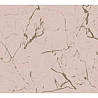 AS Creation Metropolitan Stories II Vliestapete Marmor (Rosa/Gold, Steinoptik, 10,05 x 0,53 m)