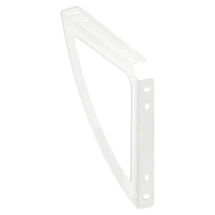 Vormann Systemkonsole - L x B x H: 143 x 23 x 143 mm, Weiß, Belastbarkeit: 60 kg - Weiße Regalhalterung aus Metall mit Befestigungslöchern für eine sichere Wandmontage. Ideal für Regale in modernem Design.