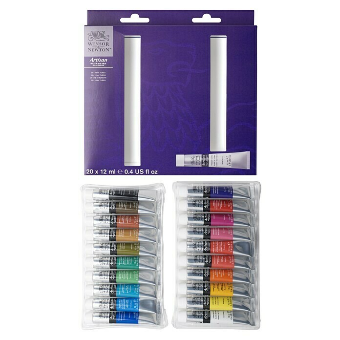 Winsor & Newton Artisan Ölfarben-Set20 Stk. x 12 ml, Tube View From Above