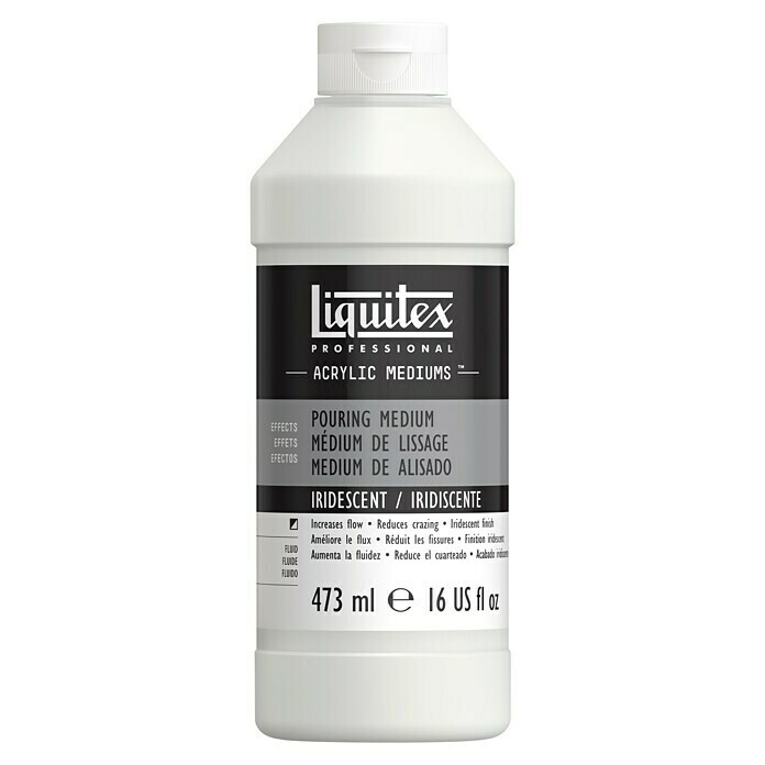 Liquitex Professional Gießmedium Irisierend473 ml, Transparent Front View