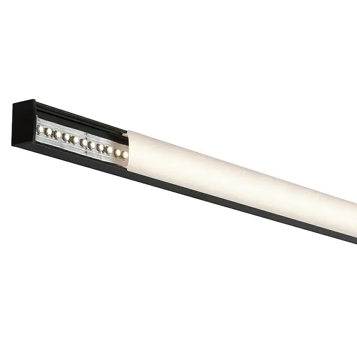 Paulmann Profil Diffusor Square Profil - L x H: 2 m x 15 mm, Schwarz - LED-Lichtleiste mit schwarzem Gehäuse und gleichmäßiger Ausleuchtung. Ideal für moderne Innenräume, mit energieeffizienter Beleuchtung.