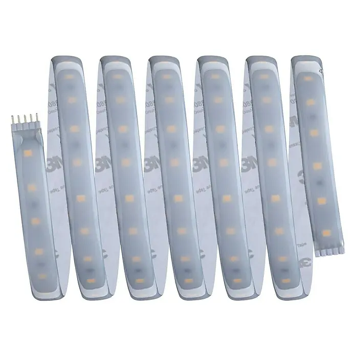 Paulmann MaxLED 500 LED-Band - L x H: 2,5 m x 4 mm, Silber - LED-Streifen mit selbstklebender Rückseite für einfache Installation und warmweißem Licht für stimmungsvolle Beleuchtung.