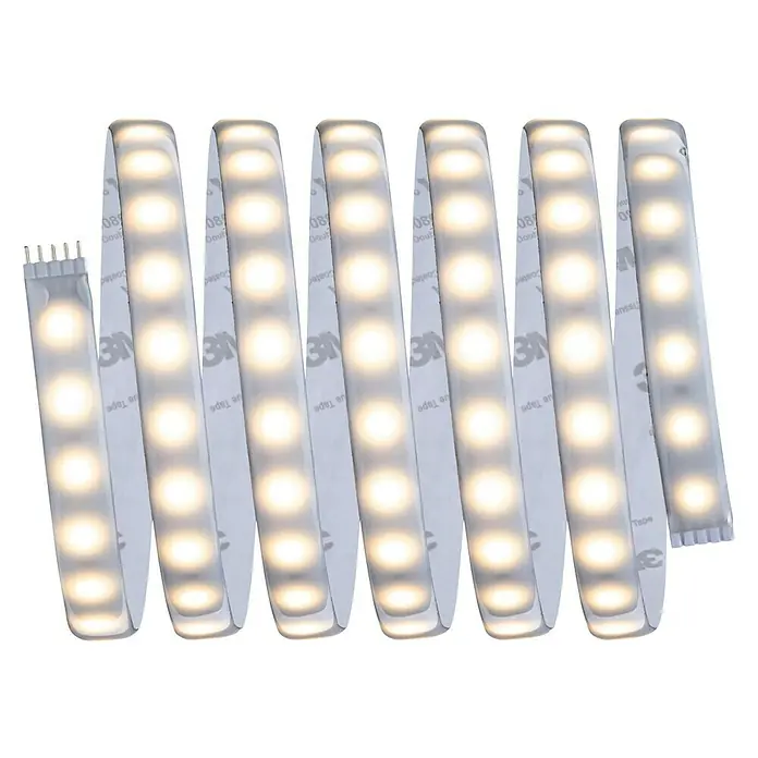 Paulmann MaxLED 500 Tira LED - L x Al: 2,5 m x 4 mm, Plateado - Tira LED con adhesivo 3M para una fácil instalación. Perfecta para iluminación ambiental y decoración.