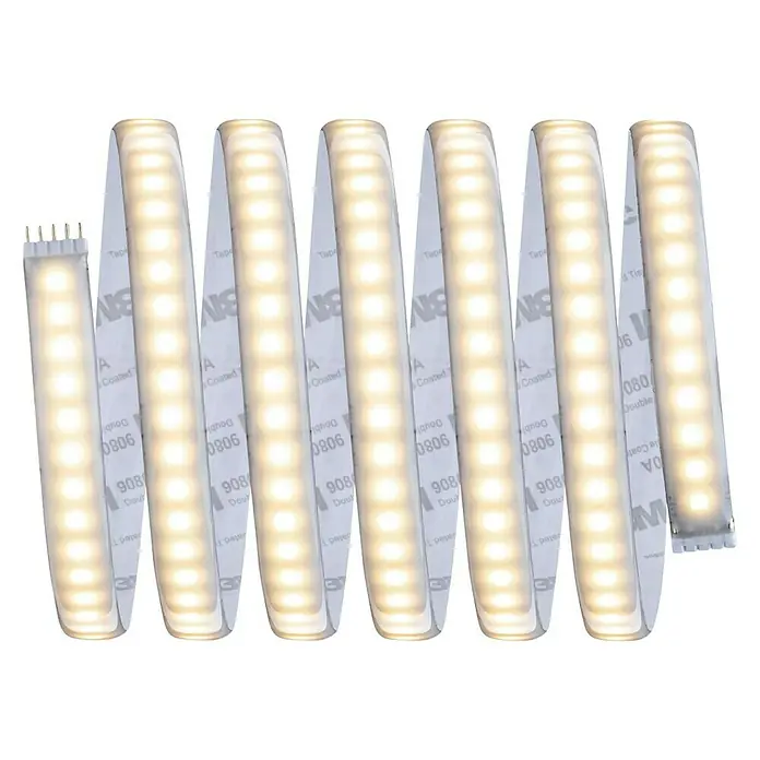 Paulmann MaxLED 1.000 Tira LED - L x Al: 2,5 m x 4 mm, Plateado - Tira de LED con adhesivo en la parte posterior para una fácil instalación, ideal para iluminar diversas áreas.