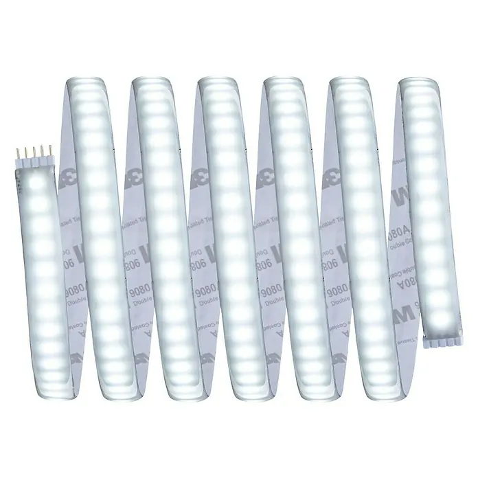 Paulmann MaxLED Tira LED 1000 - L x Al: 2,5 m x 4 mm, Plateado - Tira de LED con respaldo autoadhesivo para iluminación flexible. Ideal para espacios habitables, iluminación de acento y proyectos de bricolaje.