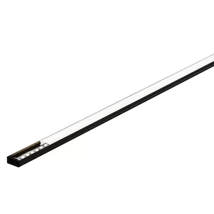 Paulmann Profil Diffusor Base Profil - L x H: 1 m x 9 mm, Schwarz - Detailaufnahme