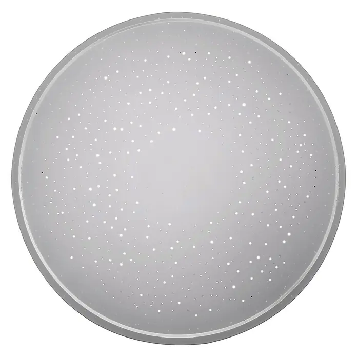 Just Light LED-Deckenleuchte rund Jupiter - 28 W, Weiß, Warmweiß, Durchmesser: 440 mm - Graue runde Deckenleuchte mit Sternenmuster für eine gemütliche Atmosphäre in jedem Raum. Ideal für Kinderzimmer und Schlafzimmer.
