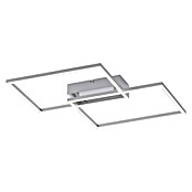 LeuchtenDirekt LED-Deckenleuchte Iven (2 x 15 W, Farbe: Stahl, L x B x H: 50 x 42 x 7 cm)