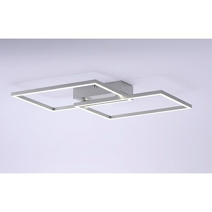 Just Light LED-Deckenleuchte Iven (15,5 W, L x B x H: 50 x 42 x 7 cm,  Stahl, Warmweiß) | BAUHAUS