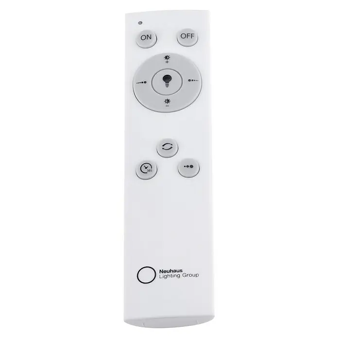 Just Light LED-Panel - 28 W, L x B x H: 45,5 x 45,5 x 6,6 cm, Schwarz - Weiße Neuhaus Lighting Group Fernbedienung mit runden Tasten für Lichtsteuerung und Timer-Funktionen.