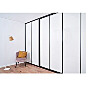 Room Plaza Easy Schiebetür-Bau-Set (Hochglanz Schwarz/Hochglanz Weiß, Profilfarbe: Schwarz) | BAUHAUS