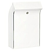 Knobloch Briefkasten Bent (Edelstahl, L x B x H: 182 x 305 x 475 mm, Weiß, Format Einwurf: 300 x 35 mm)