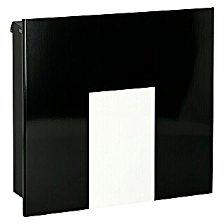 Knobloch Briefkasten Como (Stahl, L x B x H: 128 x 400 x 380 mm, Schwarz, Format Einwurf: 327 x 34 mm)