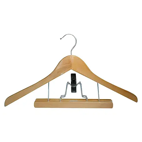 Percha de madera con pinza