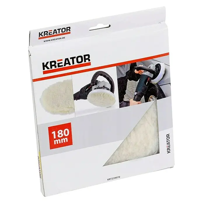 Kreator Disco de pulir - Diámetro: 180 mm, Forma: Redonda, Textil - Una caja de accesorios de pulido Kreator con un diámetro de 180 mm, ideal para pulir diversas superficies.