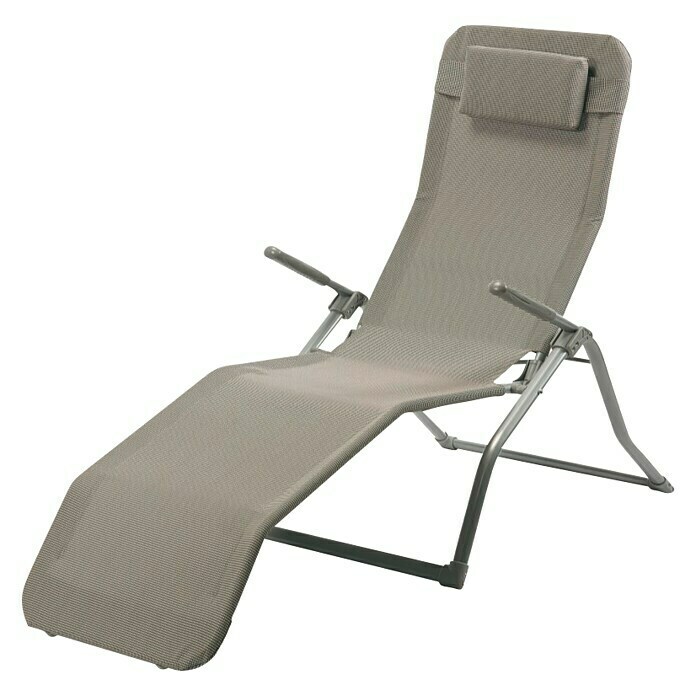 Gartenliege XL (L x B x H: 210 x 52 x 30 cm, Graubraun) | BAUHAUS
