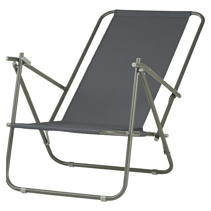 StrandstuhlL x B x H: 60 x 52 x 79 cm, Castor Grey Diagonal View