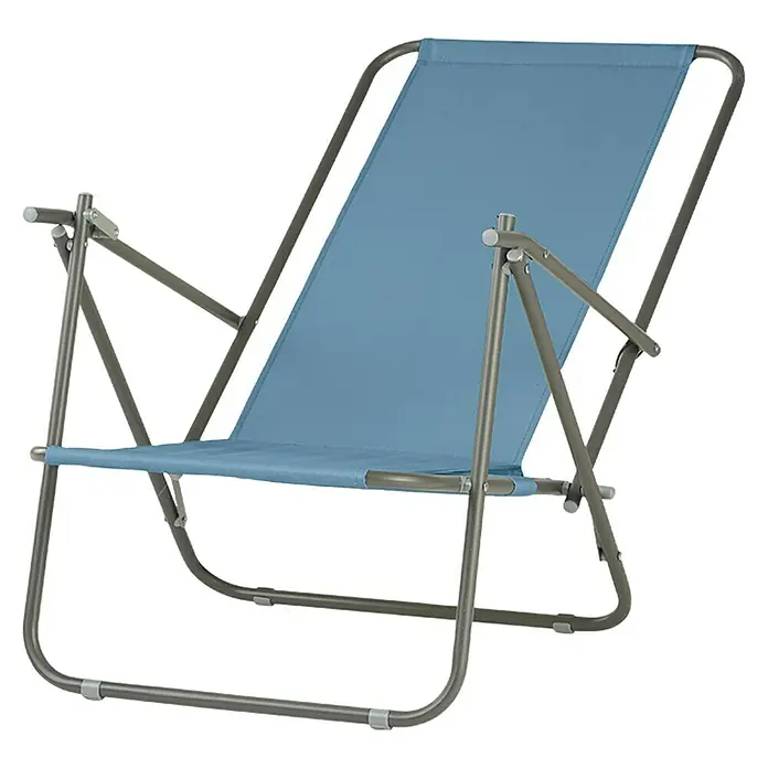 Strandstuhl - L x B x H: 60 x 52 x 79 cm, Ombre Blue, Grau - Der blaue Klappstuhl bietet Komfort und Bequemlichkeit für entspannte Stunden im Freien. Das leichte Design ermöglicht einen einfachen Transport.