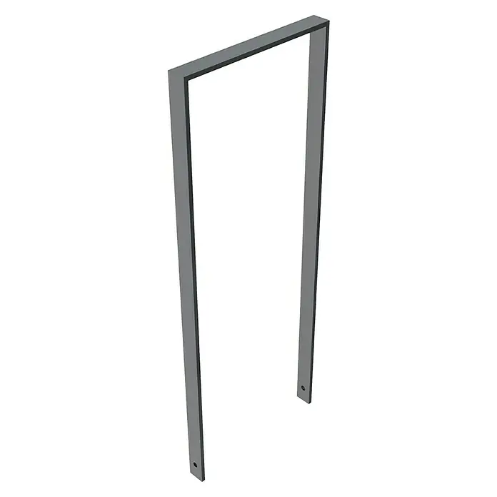 Schake Fahrrad-Anlehnbügel - B x H: 45 x 120 cm, Passend für: 2 Fahrräder, Beidseitige Radeinstellung - Grauer rechteckiger Rahmen mit Löchern, ideal für DIY-Projekte und zur individuellen Gestaltung von Räumen.