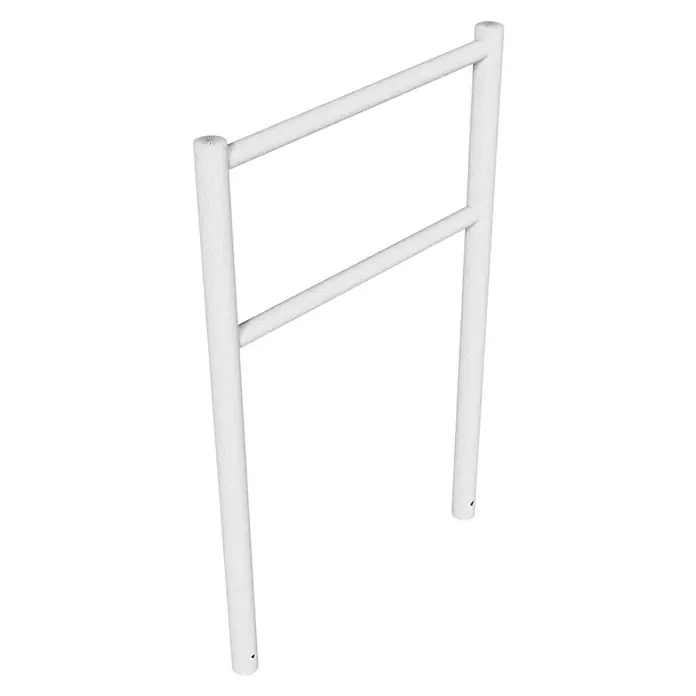 Schake Fahrrad-Anlehnbügel - B x H: 80 x 130 cm, Passend für: 2 Fahrräder, Beidseitige Radeinstellung - Weiße Sprossenwand aus Holz, ideal für Sport und Fitness im Innenbereich. Stabile Konstruktion mit Sprossen für vielseitige Übungen.