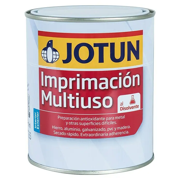 Jotun Imprimación multiuso al disolvente - 4 l, Blanco - Bote de imprimación multiuso Jotun, una imprimación universal, de secado rápido y con excelente adherencia para diversos materiales.