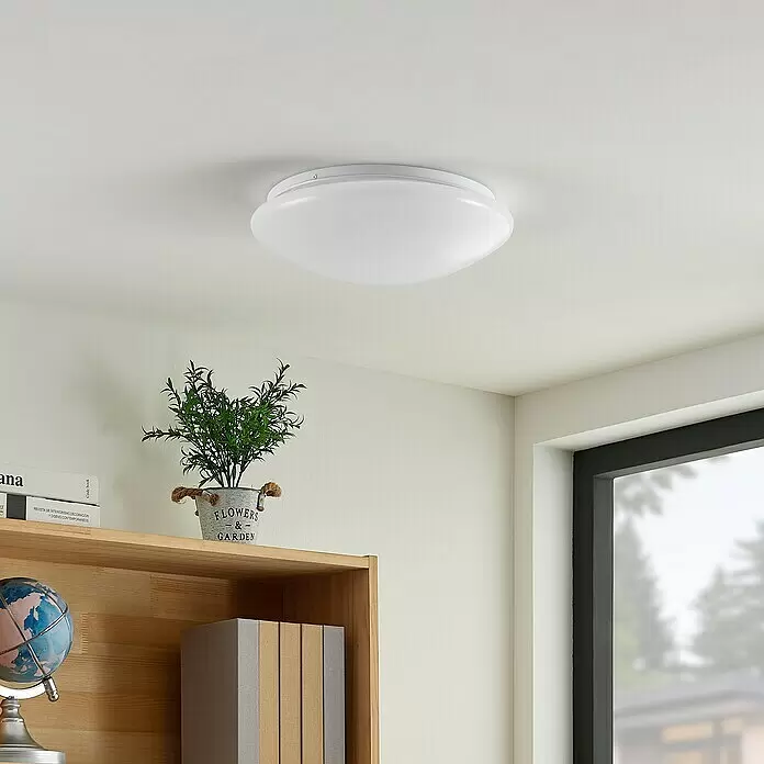 Tween Light LED-Deckenleuchte rund Eco - 11,5 W, Ø x H: 26 x 8,5 cm, Opal/Weiß, Warmweiß - Stimmungsaufnahme