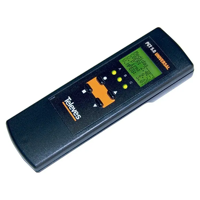 Televés Programador programmer - Apto para: TV - La imagen muestra un medidor Televes PCT 5.0 UNIVERSAL. El medidor tiene una pantalla y controles para operar mediciones.