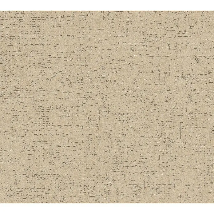 A.S. Création Metropolitan Stories II Vliestapete - Braun/Creme, Uni, 10,05 x 0,53 m - Beige Wandtapete mit unregelmäßigem Texturmuster, die eine warme und natürliche Atmosphäre erzeugt.