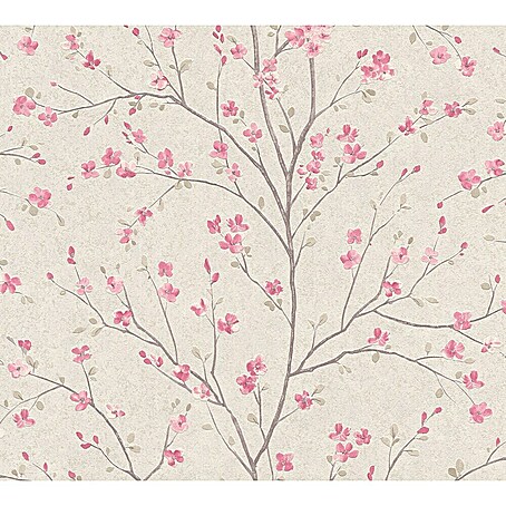 A.S. Création Metropolitan Stories II Vliestapete Kirschblüte (Creme, Floral, 10,05 x 0,53 m)
