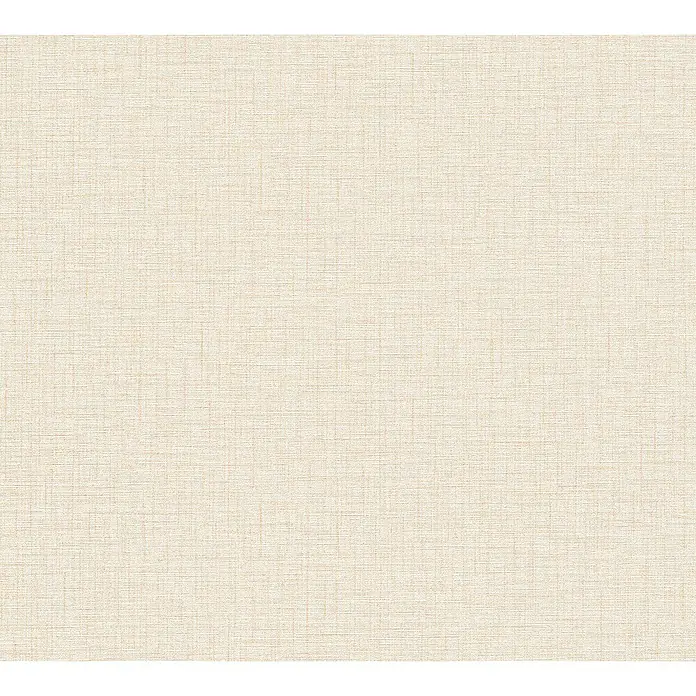A.S. Création Metropolitan Stories II Vliestapete Textil-Uni - Beige, Uni, 10,05 x 0,53 m - Feine Nahaufnahme eines beigen Stoffes mit erkennbarer Textur und subtilem Muster, ideal für Hintergründe oder Textildesign.
