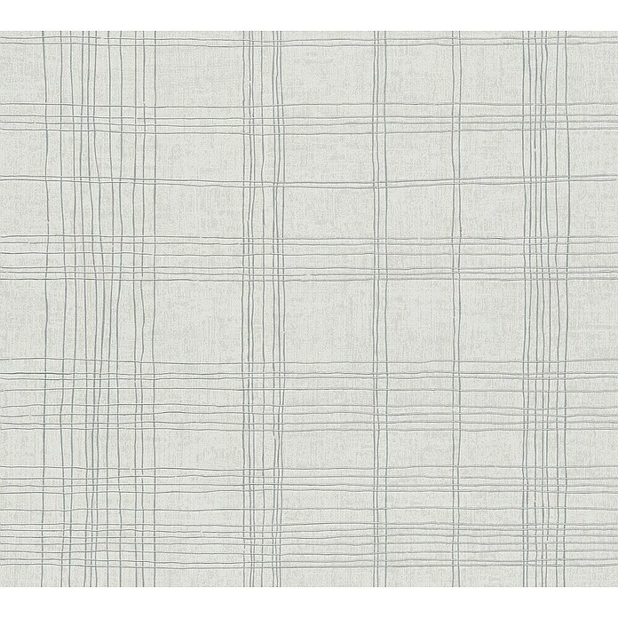 A.S. Création Metropolitan Stories II Vliestapete Karo (Beige/Silber, Grafisch, 10,05 x 0,53 m) | BAUHAUS