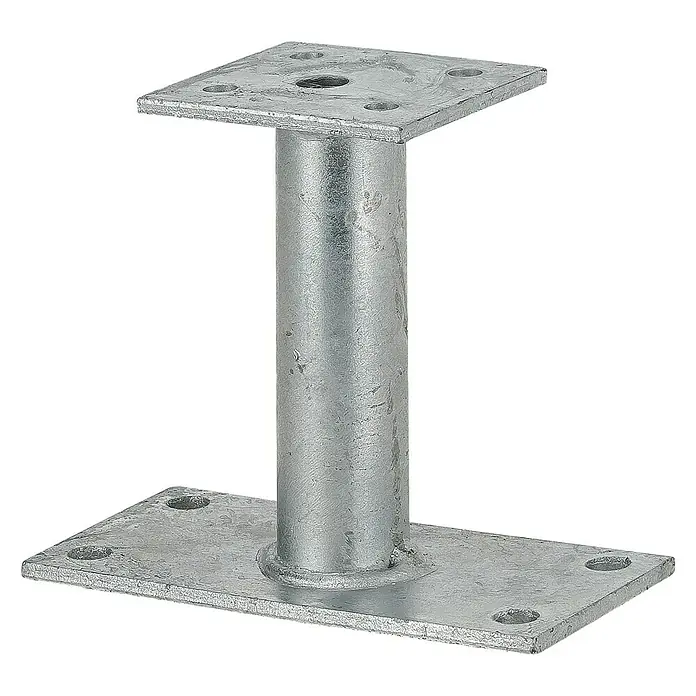 Stabilit Universalstütze - Verzinkt - Ein verzinkter Pfostenträger in I-Form zur sicheren Befestigung von Holzpfosten auf einem festen Untergrund. Ideal für Zäune und Carports.