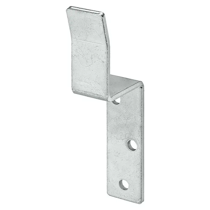 Flechtzaunbeschlag - L x B x H: 160 x 37 x 30 mm - Metallwinkel mit Löchern zur Befestigung. Robuste Konstruktion für vielfältige Anwendungen, ideal für Montagearbeiten.