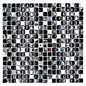 Mosaikfliese Quadrat Crystal Mix XCM M780 (30 x 30 cm, Schwarz, Glänzend)