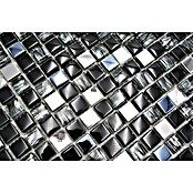 Mosaikfliese Quadrat Crystal Mix XCM M780 (30 x 30 cm, Schwarz, Glänzend)