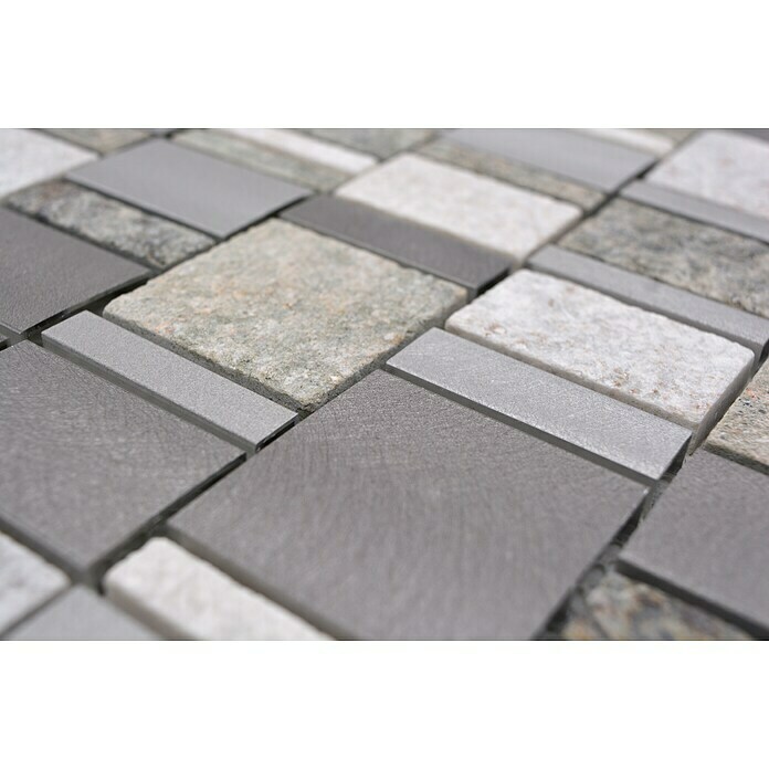 Mosaikfliese Mix XSA 515 (29,6 x 29,8 cm, Silber, Matt)