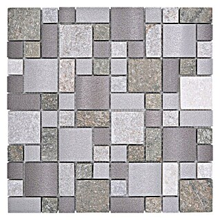 Mosaikfliese Mix XSA 525 (30 x 30 cm, Grau, Matt)